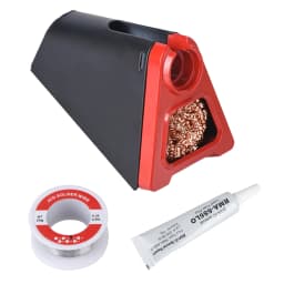 JCD 820 Aluminum Alloy Electric Soldering Iron Stand Holder with Welding Cleaning Copper Ball Solder Wire RMA Flux