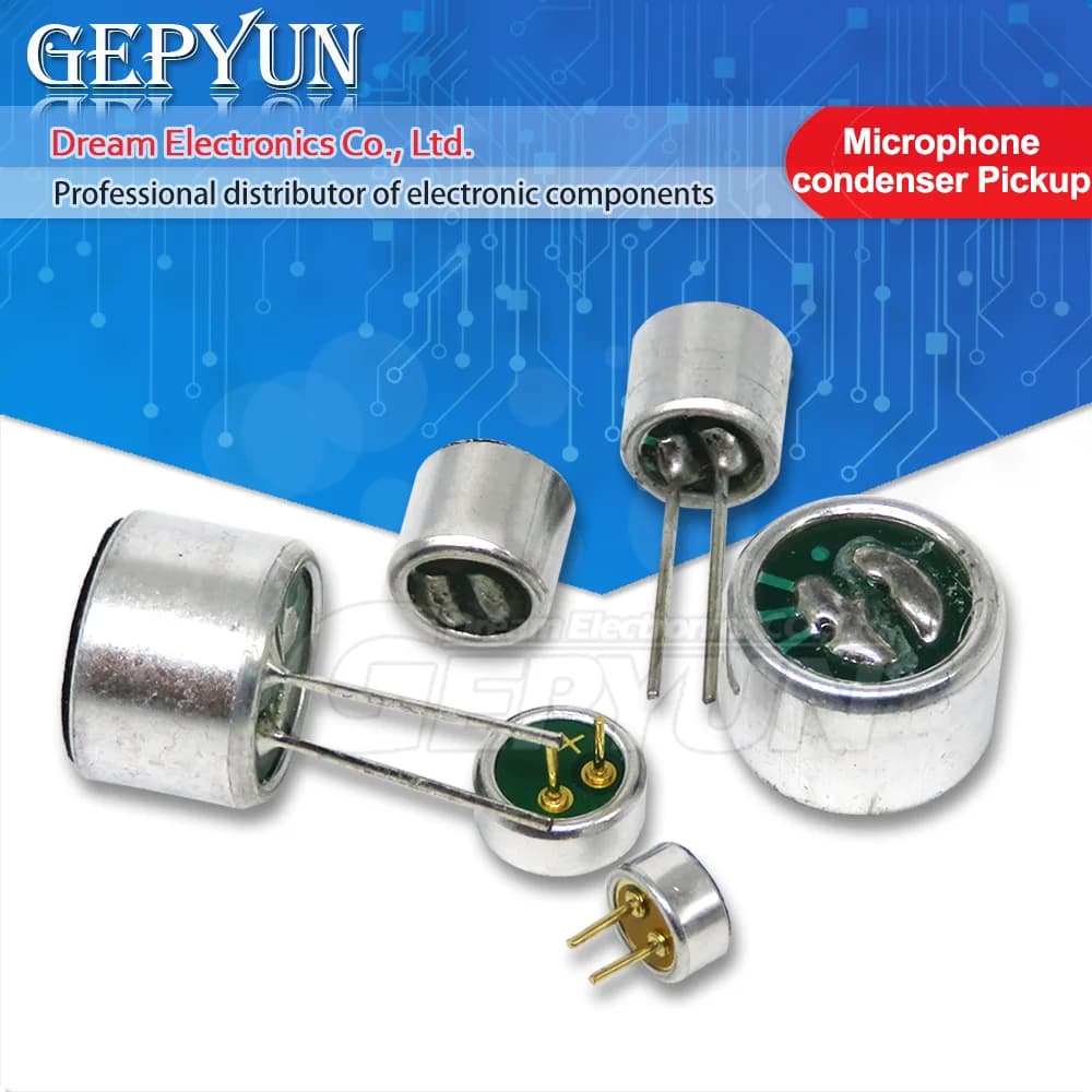 10pcs Microphone 6x5/9x7/4.5x2.2/6x2.2mm MIC Condenser Electret Microphone Pickup 52DB 56DB with 2pin MP3 Accessories