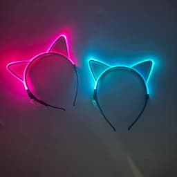 Luminous Cat Ears LED Hair Band Kawaii Accessories Cosplay Supplies Glowing Colorful Headband For Birthday Christmas