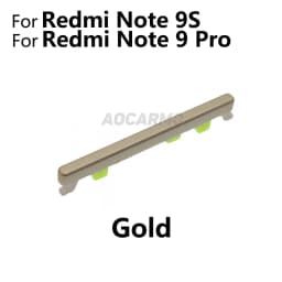 Aocarmo For Xiaomi Redmi Note 9 Pro Note9S Volume Up Down Button Side Switch Key Replacement Part