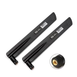 2pcs 4G LTE 5G Antenna 600-6000MHz 18dBi High Gain SMA Male for Wireless Network Card Wifi Router High Signal Sensitivity