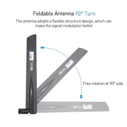 2pcs 4G LTE 5G Antenna 600-6000MHz 18dBi High Gain SMA Male for Wireless Network Card Wifi Router High Signal Sensitivity