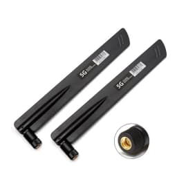 2pcs 4G LTE 5G Antenna 600-6000MHz 18dBi High Gain SMA Male for Wireless Network Card Wifi Router High Signal Sensitivity