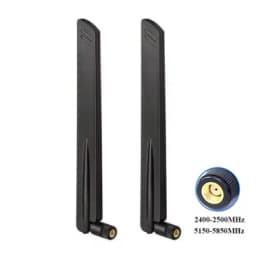 2pcs 4G LTE 5G Antenna 600-6000MHz 18dBi High Gain SMA Male for Wireless Network Card Wifi Router High Signal Sensitivity