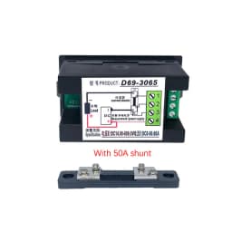 LCD 4 in 1 DC Power Energy Meter Monitor Voltmeter Ammeter DC14.00-600.0V 20A/50A/100A Volt Amp Watt KWH Monitor