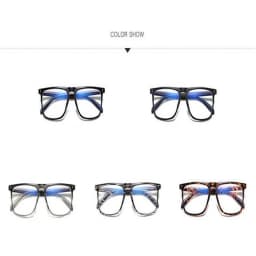 Blue Light Blocking Square Myopia Glasses Finished Unisex Retro Black Frame Student Prescription Spectacles 0 -0.5 -0.75 To -6.0