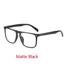 Blue Light Blocking Square Myopia Glasses Finished Unisex Retro Black Frame Student Prescription Spectacles 0 -0.5 -0.75 To -6.0