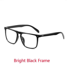 Blue Light Blocking Square Myopia Glasses Finished Unisex Retro Black Frame Student Prescription Spectacles 0 -0.5 -0.75 To -6.0
