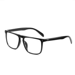 Blue Light Blocking Square Myopia Glasses Finished Unisex Retro Black Frame Student Prescription Spectacles 0 -0.5 -0.75 To -6.0