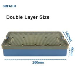 Silicone Sterilization Tray Case Box Ophthalmic Dental Instruments Disinfection Box
