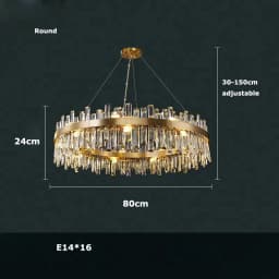 Golden Chrome Silver Round Oval Crystal LED Hanging Lamps Chandelier Lighting Suspension Luminaire Lampen For Dinning Room