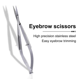 BNG Stainless Steel Eyebrow Makeup Scissor Trimmer Special Bending Scissors Make Up Beauty Tool Straight Curved Cuticle Remove