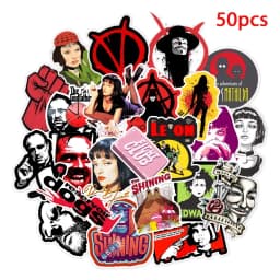 10/30/50pcs Classic Movie stickers For Luggage Laptop Art Painting Kill Bill Pulp Fiction Poster Stickers waterproof skateboard