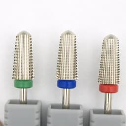 5-in-1 Silver Tungsten Carbide Nail Drill Bit Multifunction Round Milling Cutter for Left and Right Hand Manicure Pedicure