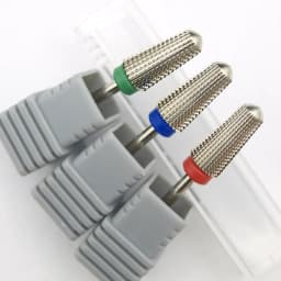 5-in-1 Silver Tungsten Carbide Nail Drill Bit Multifunction Round Milling Cutter for Left and Right Hand Manicure Pedicure