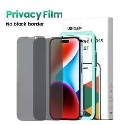 UGREEN 2PCS Screen Protector For iPhone 15 14 13 12 Pro Max Full Cover Tempered Glass For iPhone 14 Plus Camera Lens Protectors