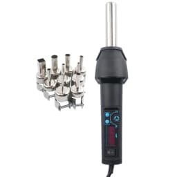 Fast 650W LCD Adjustable Electronic Hot Air Gun Desoldering Station IC SMD BGA + Nozzle 650W