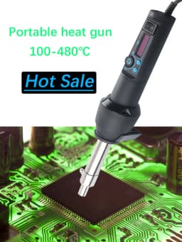 Fast 650W LCD Adjustable Electronic Hot Air Gun Desoldering Station IC SMD BGA + Nozzle 650W