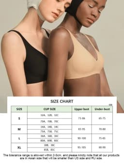 SUJIIN Sexy Bras for Women Plunge Wireless Seamless Invisible Padded Push Up Bras Comfortable Smoothing Female Bralettes MX074