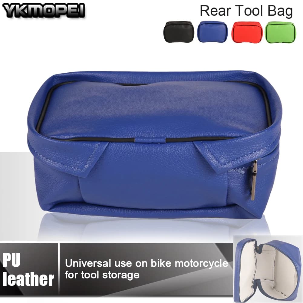 Off Road Motorcycle Rear Tool Bag Tail Kit Storage PU Leather Waterproof Durable For Honda CRF150 250 CRF450 XR250R XR350R XR600