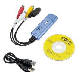 VHS to Digital Converter USB 2.0 to AV Video Converter Audio Capture Card VHS VCR TV to Digital Converter Support Win 7/8/10