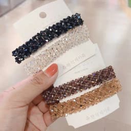 Korean Crystal Spring Hair Clips Pins Pearl Hair Barrettes For Women Girl Headband Fashion Simple Hair Accessories Headwear