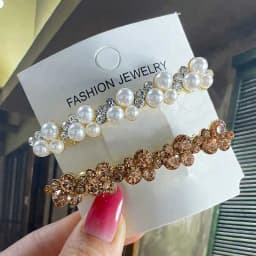 Korean Crystal Spring Hair Clips Pins Pearl Hair Barrettes For Women Girl Headband Fashion Simple Hair Accessories Headwear