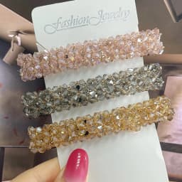 Korean Crystal Spring Hair Clips Pins Pearl Hair Barrettes For Women Girl Headband Fashion Simple Hair Accessories Headwear