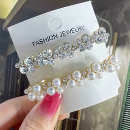 Korean Crystal Spring Hair Clips Pins Pearl Hair Barrettes For Women Girl Headband Fashion Simple Hair Accessories Headwear