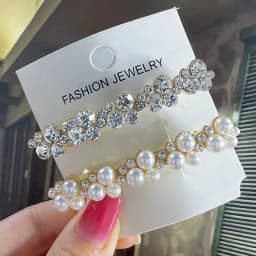 Korean Crystal Spring Hair Clips Pins Pearl Hair Barrettes For Women Girl Headband Fashion Simple Hair Accessories Headwear