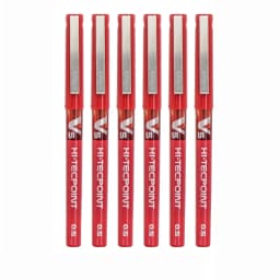 6/12pcs Japan Pilot V5 Hi Tecpoint Straight Liquid Roller Pen Large Capacity Quick-drying Ink 0.5mm Needle Tip Black Red Blue