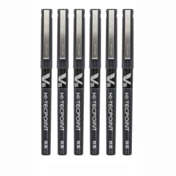6/12pcs Japan Pilot V5 Hi Tecpoint Straight Liquid Roller Pen Large Capacity Quick-drying Ink 0.5mm Needle Tip Black Red Blue