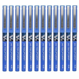 6/12pcs Japan Pilot V5 Hi Tecpoint Straight Liquid Roller Pen Large Capacity Quick-drying Ink 0.5mm Needle Tip Black Red Blue