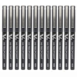 6/12pcs Japan Pilot V5 Hi Tecpoint Straight Liquid Roller Pen Large Capacity Quick-drying Ink 0.5mm Needle Tip Black Red Blue