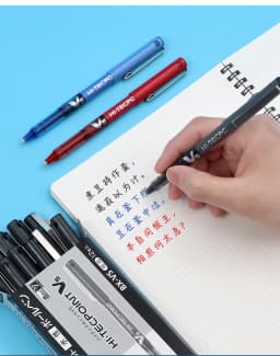 6/12pcs Japan Pilot V5 Hi Tecpoint Straight Liquid Roller Pen Large Capacity Quick-drying Ink 0.5mm Needle Tip Black Red Blue