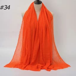 Hot Crinkle Cotton Hijab Scarf Women Scarves Bandana Turban Headscarf Muslim Shawl Africa Wrap Headband Islamic Shawls Headband