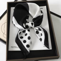 2023 New Spring Square Neck Scarf Women Bandana Hair Band Design Print Dot Female Foulard Headband Shawl Wrap Neckerchief