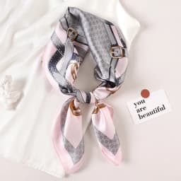 2023 New Spring Square Neck Scarf Women Bandana Hair Band Design Print Dot Female Foulard Headband Shawl Wrap Neckerchief