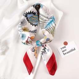 2023 New Spring Square Neck Scarf Women Bandana Hair Band Design Print Dot Female Foulard Headband Shawl Wrap Neckerchief