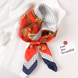 2023 New Spring Square Neck Scarf Women Bandana Hair Band Design Print Dot Female Foulard Headband Shawl Wrap Neckerchief