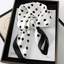 2023 New Spring Square Neck Scarf Women Bandana Hair Band Design Print Dot Female Foulard Headband Shawl Wrap Neckerchief