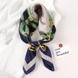 2023 New Spring Square Neck Scarf Women Bandana Hair Band Design Print Dot Female Foulard Headband Shawl Wrap Neckerchief
