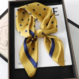 2023 New Spring Square Neck Scarf Women Bandana Hair Band Design Print Dot Female Foulard Headband Shawl Wrap Neckerchief
