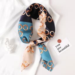 2023 New Spring Square Neck Scarf Women Bandana Hair Band Design Print Dot Female Foulard Headband Shawl Wrap Neckerchief