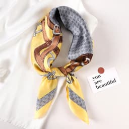 2023 New Spring Square Neck Scarf Women Bandana Hair Band Design Print Dot Female Foulard Headband Shawl Wrap Neckerchief