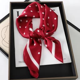 2023 New Spring Square Neck Scarf Women Bandana Hair Band Design Print Dot Female Foulard Headband Shawl Wrap Neckerchief