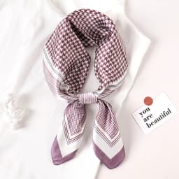 2023 New Spring Square Neck Scarf Women Bandana Hair Band Design Print Dot Female Foulard Headband Shawl Wrap Neckerchief