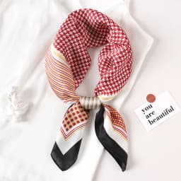 2023 New Spring Square Neck Scarf Women Bandana Hair Band Design Print Dot Female Foulard Headband Shawl Wrap Neckerchief