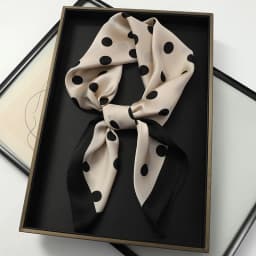 2023 New Spring Square Neck Scarf Women Bandana Hair Band Design Print Dot Female Foulard Headband Shawl Wrap Neckerchief