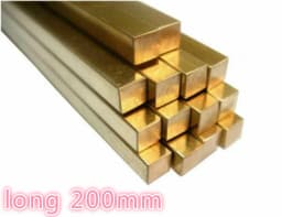 Brass Square Stick Solids Thin Rod 5/6/8/10/12/15/20x5/6/8/10/12/15/20x200mm Small Quartet Brassiness Bar 20-40x20-40x20-40mm